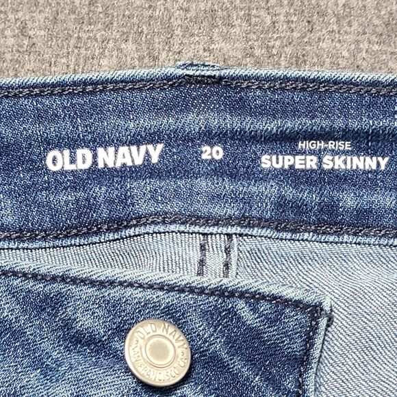 Old Navy Womens Jeans 20 Blue Super Skinny High Rise Denim Pants - Picture 5 of 9